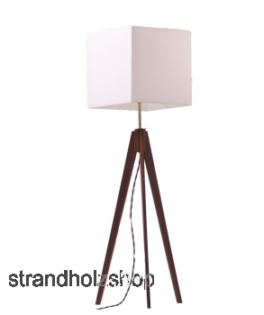Dreibein Stehlampe Tripodlampe 50er 60er Designleuchte in Mahagoni