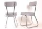 Preview: 2 chaises vintage en acier tubulaire avec rembourrage à ressort