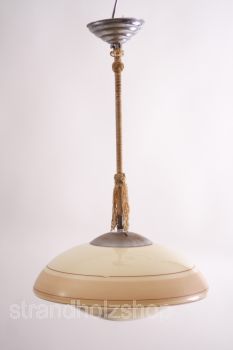 Lampe Deckenlampe Art Deco 30er 40er Jahre  Glasschirm Hängelampe Beige Hängelampe #3