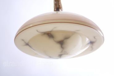 Lamp ceiling lamp Art Deco 30 's 40' s glass screen Hanging lamp beige Hail lamp # 3