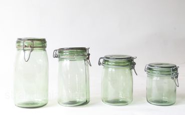 Vintage Glas Dosenglas Einmachglas  L IDEAL aus Frankreich