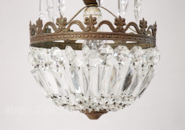 Lustre Montgolfiere Lustre Lampe Art Déco Lustre Plafonnier Crystal France # 2