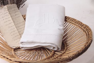 Vintage Tuch Laken Nr1 mit Monogramm  aus Frankreich