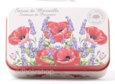 Seifendose Mohn mit Savon de Marseille