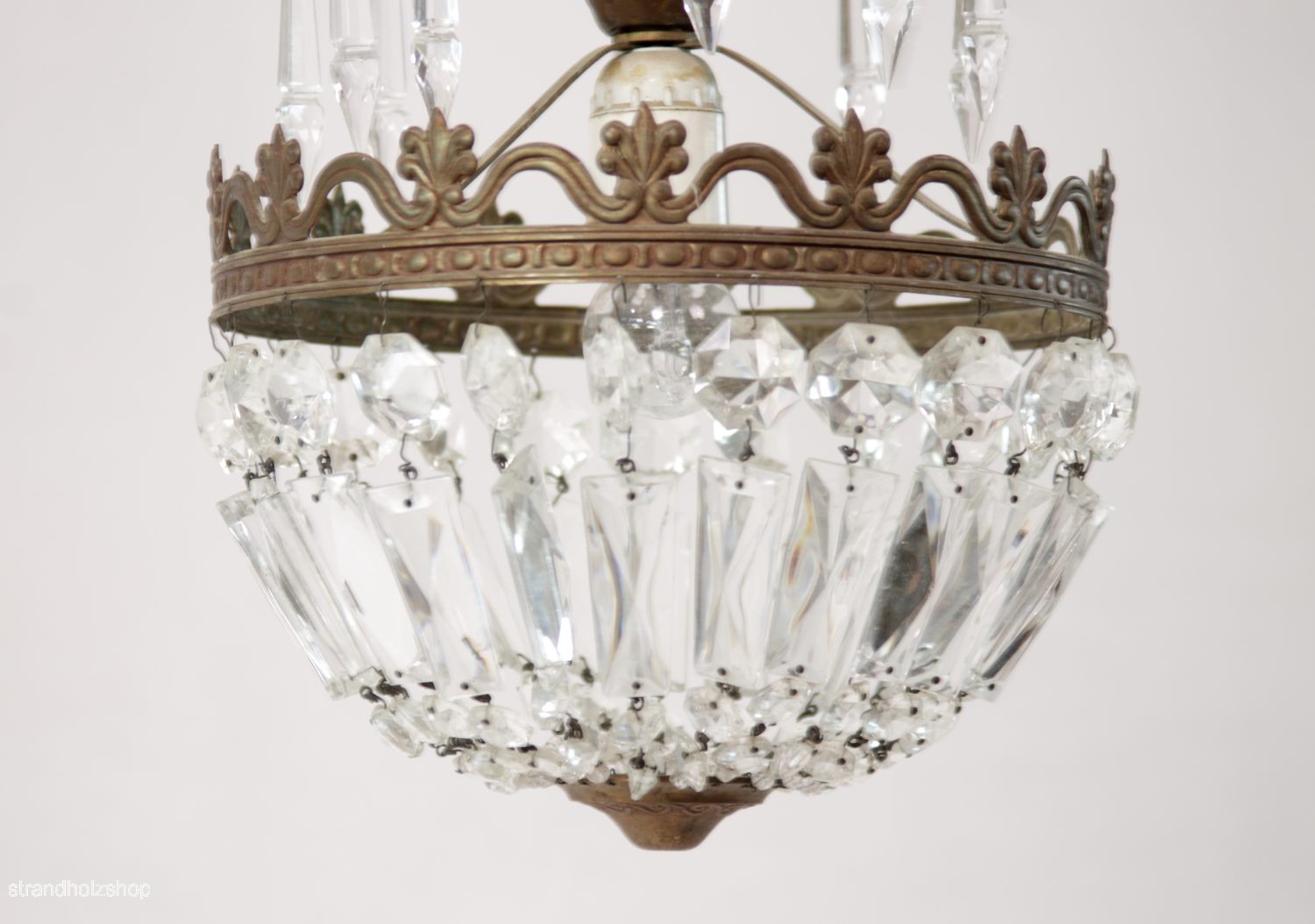 Lustre Montgolfiere Lustre Lampe Art Déco Lustre Plafonnier Crystal France # 2
